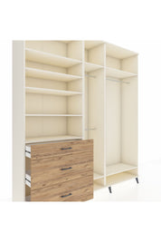 Hyperion Dolap 9 Raflı 3 Çekmeceli 3 Askılı 220x44x243 Aytaşı-Aytaşı/Çam
