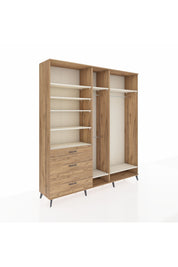 Hyperion Dolap 9 Raflı 3 Çekmeceli 3 Askılı 220x44x243 Çam-Aytaşı/Çam