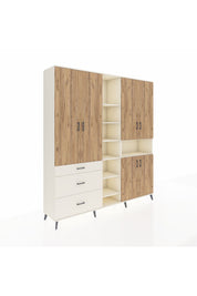 Hyperion Dolap 13 Raflı 3 Çekmeceli 6 Kapaklı 220x44x243 - S553M039V01B