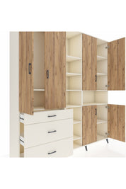 Hyperion Dolap 13 Raflı 3 Çekmeceli 6 Kapaklı 220x44x243 - S553M039V01B