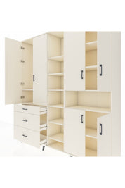 Hyperion Dolap 13 Raflı 3 Çekmeceli 6 Kapaklı 220x44x243 - S553M039V04B