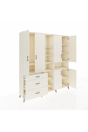 Hyperion Dolap 13 Raflı 3 Çekmeceli 6 Kapaklı 220x44x243 - S553M039V04B