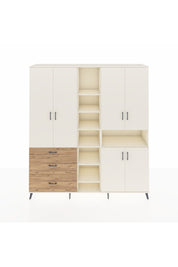 Hyperion Dolap 13 Raflı 3 Çekmeceli 6 Kapaklı 220x44x243 - S553M039V06B