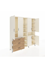 Hyperion Dolap 13 Raflı 3 Çekmeceli 6 Kapaklı 220x44x243 - S553M039V06B