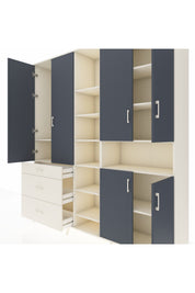 Hyperion Dolap 13 Raflı 3 Çekmeceli 6 Kapaklı 220x44x243 - S553M039V07B