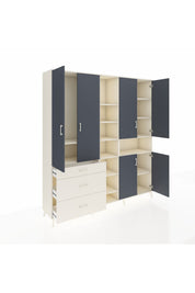 Hyperion Dolap 13 Raflı 3 Çekmeceli 6 Kapaklı 220x44x243 - S553M039V07B