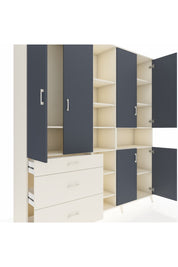 Hyperion Dolap 13 Raflı 3 Çekmeceli 6 Kapaklı 220x44x243 - S553M039V07B