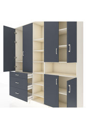 Hyperion Dolap 13 Raflı 3 Çekmeceli 6 Kapaklı 220x44x243 - S553M039V08B