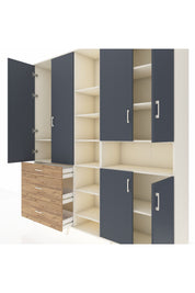 Hyperion Dolap 13 Raflı 3 Çekmeceli 6 Kapaklı 220x44x243 - S553M039V09B