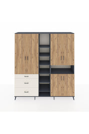 Hyperion Dolap 13 Raflı 3 Çekmeceli 6 Kapaklı 220x44x243 - S553M039V10B