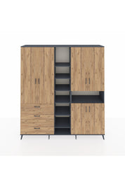 Hyperion Dolap 13 Raflı 3 Çekmeceli 6 Kapaklı 220x44x243 - S553M039V12B