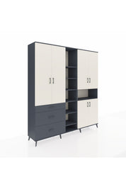 Hyperion Dolap 13 Raflı 3 Çekmeceli 6 Kapaklı 220x44x243 - S553M039V14B