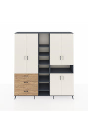 Hyperion Dolap 13 Raflı 3 Çekmeceli 6 Kapaklı 220x44x243 - S553M039V15B