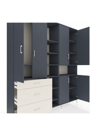 Hyperion Dolap 13 Raflı 3 Çekmeceli 6 Kapaklı 220x44x243 - S553M039V16B