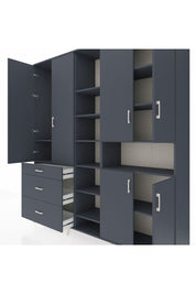 Hyperion Dolap 13 Raflı 3 Çekmeceli 6 Kapaklı 220x44x243 - S553M039V17B