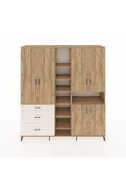 Hyperion Dolap 13 Raflı 3 Çekmeceli 6 Kapaklı 220x44x243 - S553M039V19B