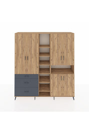 Hyperion Dolap 13 Raflı 3 Çekmeceli 6 Kapaklı 220x44x243 - S553M039V20B