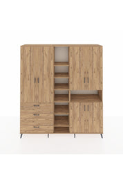 Hyperion Dolap 13 Raflı 3 Çekmeceli 6 Kapaklı 220x44x243 - S553M039V21B