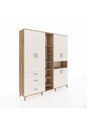Hyperion Dolap 13 Raflı 3 Çekmeceli 6 Kapaklı 220x44x243 - S553M039V22B