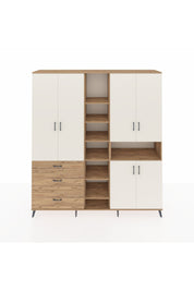 Hyperion Dolap 13 Raflı 3 Çekmeceli 6 Kapaklı 220x44x243 - S553M039V24B