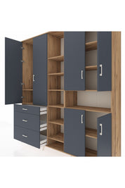 Hyperion Dolap 13 Raflı 3 Çekmeceli 6 Kapaklı 220x44x243 - S553M039V26B