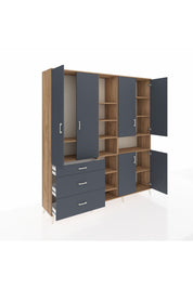 Hyperion Dolap 13 Raflı 3 Çekmeceli 6 Kapaklı 220x44x243 - S553M039V26B