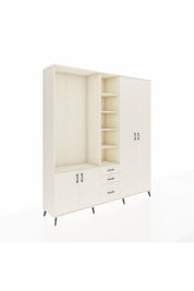 Hyperion Dolap 13 Raflı 3 Çekmeceli 4 Kapaklı 220x44x243 - S553M040V04B