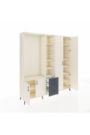 Hyperion Dolap 13 Raflı 3 Çekmeceli 4 Kapaklı 220x44x243 - S553M040V05B