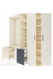 Hyperion Dolap 13 Raflı 3 Çekmeceli 4 Kapaklı 220x44x243 - S553M040V05B