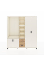 Hyperion Dolap 13 Raflı 3 Çekmeceli 4 Kapaklı 220x44x243 - S553M040V06B