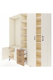 Hyperion Dolap 13 Raflı 3 Çekmeceli 4 Kapaklı 220x44x243 - S553M040V06B