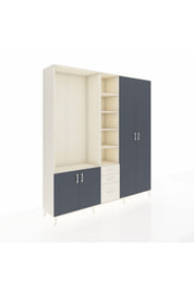 Hyperion Dolap 13 Raflı 3 Çekmeceli 4 Kapaklı 220x44x243 - S553M040V07B