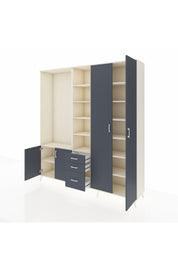 Hyperion Dolap 13 Raflı 3 Çekmeceli 4 Kapaklı 220x44x243 - S553M040V08B