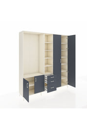Hyperion Dolap 13 Raflı 3 Çekmeceli 4 Kapaklı 220x44x243 - S553M040V08B