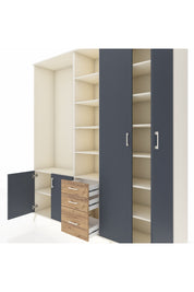 Hyperion Dolap 13 Raflı 3 Çekmeceli 4 Kapaklı 220x44x243 - S553M040V09B