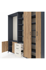 Hyperion Dolap 13 Raflı 3 Çekmeceli 4 Kapaklı 220x44x243 - S553M040V10B