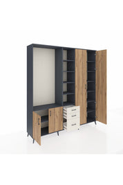 Hyperion Dolap 13 Raflı 3 Çekmeceli 4 Kapaklı 220x44x243 - S553M040V10B