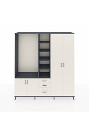 Hyperion Dolap 13 Raflı 3 Çekmeceli 4 Kapaklı 220x44x243 - S553M040V13B