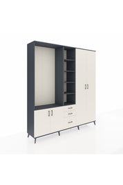 Hyperion Dolap 13 Raflı 3 Çekmeceli 4 Kapaklı 220x44x243 - S553M040V13B