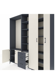 Hyperion Dolap 13 Raflı 3 Çekmeceli 4 Kapaklı 220x44x243 - S553M040V14B