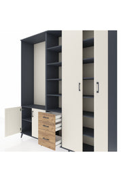 Hyperion Dolap 13 Raflı 3 Çekmeceli 4 Kapaklı 220x44x243 - S553M040V15B