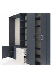 Hyperion Dolap 13 Raflı 3 Çekmeceli 4 Kapaklı 220x44x243 - S553M040V16B