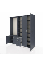 Hyperion Dolap 13 Raflı 3 Çekmeceli 4 Kapaklı 220x44x243 - S553M040V17B