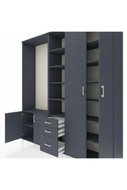 Hyperion Dolap 13 Raflı 3 Çekmeceli 4 Kapaklı 220x44x243 - S553M040V17B