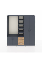 Hyperion Dolap 13 Raflı 3 Çekmeceli 4 Kapaklı 220x44x243 - S553M040V18B