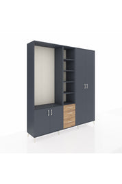 Hyperion Dolap 13 Raflı 3 Çekmeceli 4 Kapaklı 220x44x243 - S553M040V18B