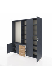 Hyperion Dolap 13 Raflı 3 Çekmeceli 4 Kapaklı 220x44x243 - S553M040V18B