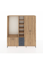 Hyperion Dolap 13 Raflı 3 Çekmeceli 4 Kapaklı 220x44x243 - S553M040V20B