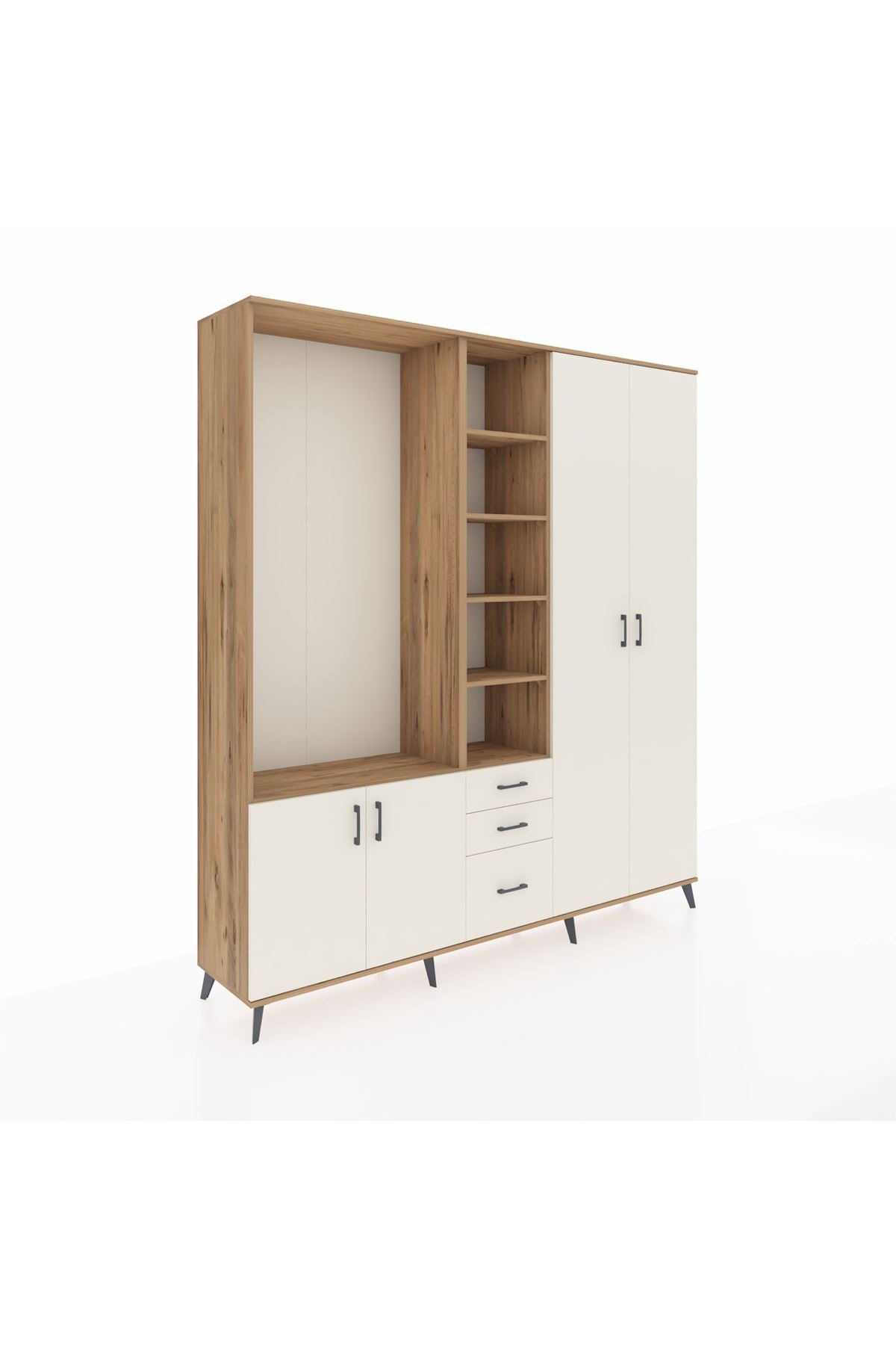 Hyperion Dolap 13 Raflı 3 Çekmeceli 4 Kapaklı 220x44x243 - S553M040V22B