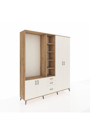 Hyperion Dolap 13 Raflı 3 Çekmeceli 4 Kapaklı 220x44x243 - S553M040V22B